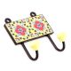 Yellow And Red Floral Ceramic Tiles Hooks